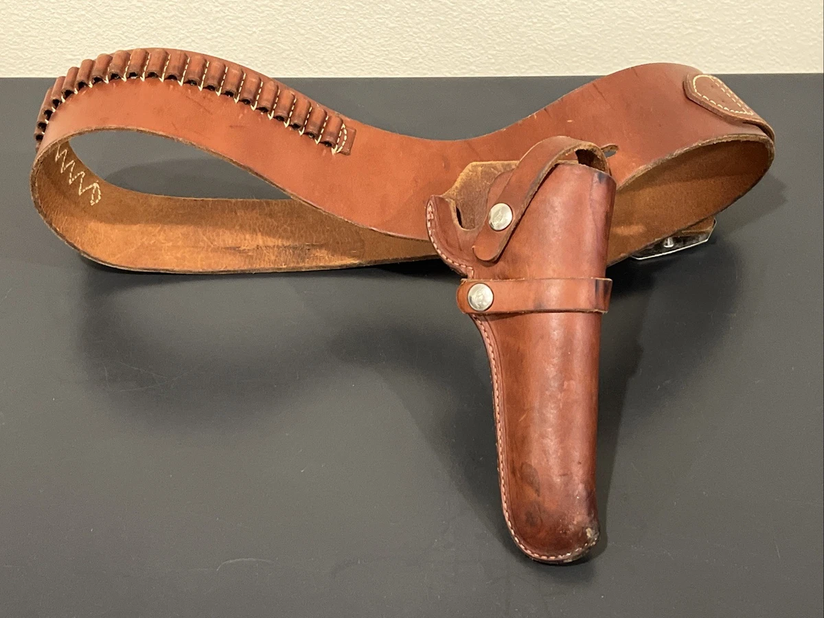 HunterBrown Leather Belt Holster Size 51 - Right/Left Hand Compatible