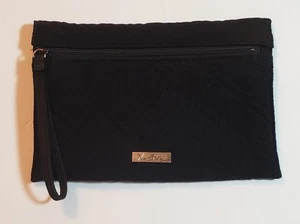Vera Bradley CLASSIC BLACK Zip Wristlet Clutch - Picture 1 of 15