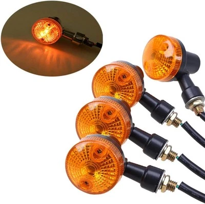 4pcs Indicateurs de Moto Clignotants 12V Étanche Universel pour GN125 Moto  - Photo 1/4