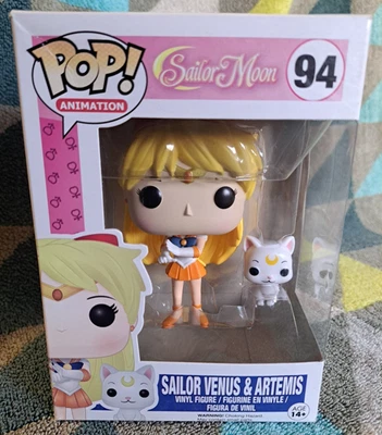 Sailor Venus & Artemis Pop 94 - Sailor Moon Funko Pop! 2016 Vaulted + Protector - Image 1 of 4