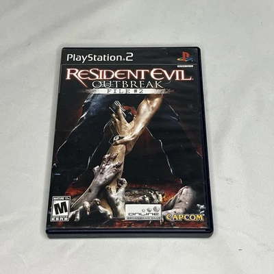 Resident Evil Outbreak File #2 PS2 (PlayStation 2, 2005) No Manual Works - Good - Image 1 of 4