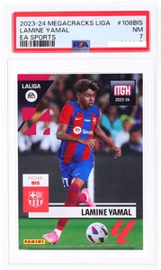 2023-24 Panini Megacracks La Liga EA Sports Lamine Yamal #108BIS PSA 7 Rookie RC - Bild 1 von 2