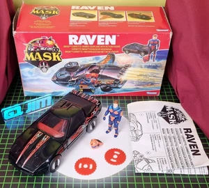 Vintage Kenner M.A.S.K. Raven Complete In Box w/Calhoun Burns & Gulliver Mask - Picture 1 of 11