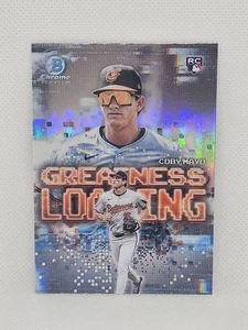 2025 Bowman Chrome Greatness Loading #GL-2 Coby Mayo RC Baltimore Orioles - Bild 1 von 2