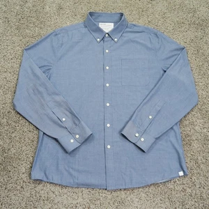 Ministry Of Supply Shirt Mens XL Blue Velocity Stretch Button Down Performance - Picture 1 of 7