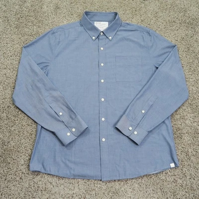 Ministry Of Supply Shirt Mens XL Blue Velocity Stretch Button Down Performance - Image 1 of 4