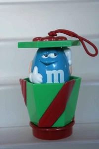 M&M'S RARE FIGURINE BOUCHON CACAHOUETTE BLEUE CADEAU SAUTEUR 7 CM HAUT 97 SAPIN - Imagen 1 de 1