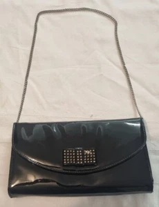 Van Dal Patent Leather Clutch Bag Black Wedding Formal Party Occasion  - Picture 1 of 7