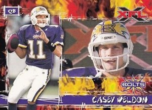 2001 Topps XFL #36 Casey Weldon RC Birmingham Bolts