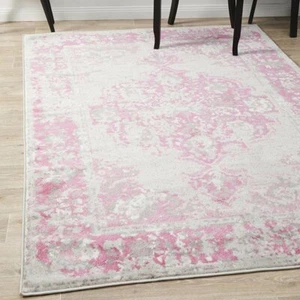 Stadia Luxurious Boho Ivory Purple Modern Floor Rug - 4 Sizes **FREE DELIVERY** - Picture 1 of 35
