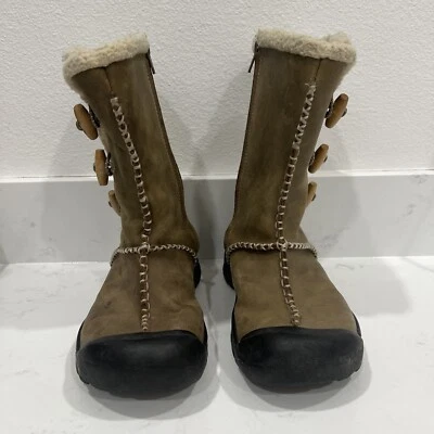 Keen Kaley Womens Leather Boots Faux Shearling Boots Cabin Core Hiking EUR 38 - Image 1 of 4