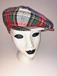 Vintage kariert NEWSBOY Punk OI Golf Hipster CABBIE Rasta Mütze Kappe Unisex - Bild 1 von 5