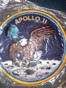Original Vintage Apollo 11 Patch-Still sealed in Plastic,L@@K! - Picture 1 of 4