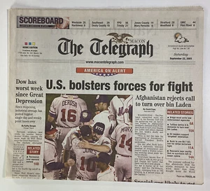 Macon Georgia Telegraph Newspaper Setember 22, 2001 9/11 Braves Chipper - Picture 1 of 18