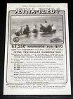 1913 Old Magazine Print Ad, Aetna Insurance, Are You Aetna-Ized? Ship Wrecked!