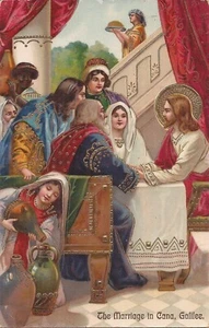 NEW TESTAMENT - Wedding Feast at Cana - EMBOSSED & GILDED - Picture 1 of 2