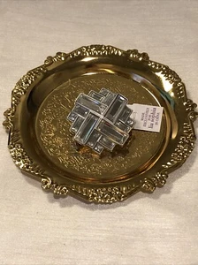 Lia Sophia Superluxe Baguette Brooch Pendant Matte Silver Tone Signed Crystal - Picture 1 of 9