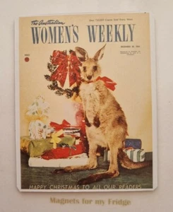 VINTAGE AUSTRALIAN 1954 CHRISTMAS EDITION MAGAZINE COVER FRIDGE MAGNET - M597 - Picture 1 of 1
