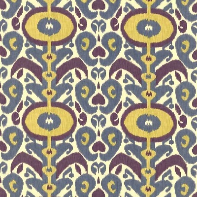 Braemore Ikat IRIS Purple Home Decor Drapery Upholstery Sewing Fabric 33" Length - Image 1 of 4
