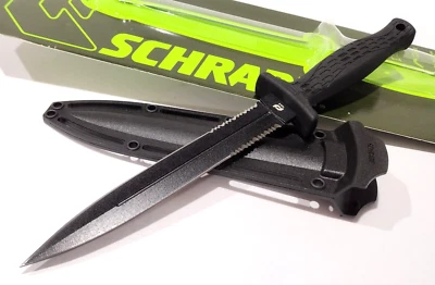 Schrade Magnum LG Needle Double Edged Full Tang Throwing Boot Fixed Blade Knife - Image 1 of 4