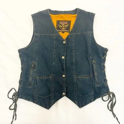 MILWAUKEE PERFORMANCE Men’s Denim Vest Size XL Side Lace - Image 1 of 4