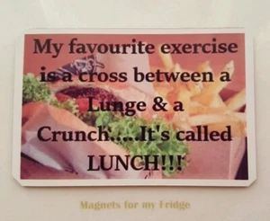 MY FAVOURITE EXERCISE QUOTE FRIDGE MAGNET - M335 F - Picture 1 of 1