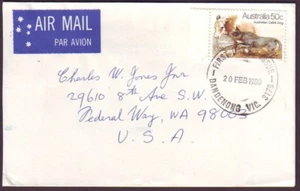 1980 COMMERCIAL  COVER TO USA WITH 50c DOG - (RU3335) - Picture 1 of 1