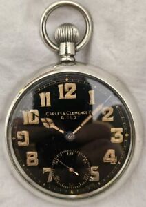 Gents Swiss Pocket Watch. (FULL WORK ORDER) *1900s* 15J Carley Clemance Military