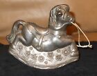 Vintage Silverplated Rocking Horse Coin Bank
