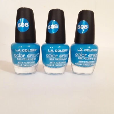 Esmalte de uñas L.A.Colors Color Craze, acuático - CNP508, lote de 3 Foto 1 de 4