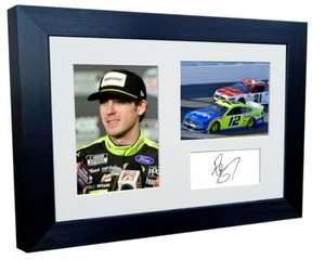 Ryan Blaney NASCAR 12 Ford Mustang Penske Foto Bild signiert Autogramm Rahmen - Bild 1 von 2