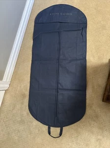 100% Authentic Ralph Lauren Long Garment Bag Navy Blue & Gold Letters Brand New - Picture 1 of 3