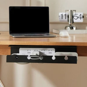 Shelf Office under Desk Clamp Organiser Cord Storage Organizer Wire Tidy - Afbeelding 1 van 12