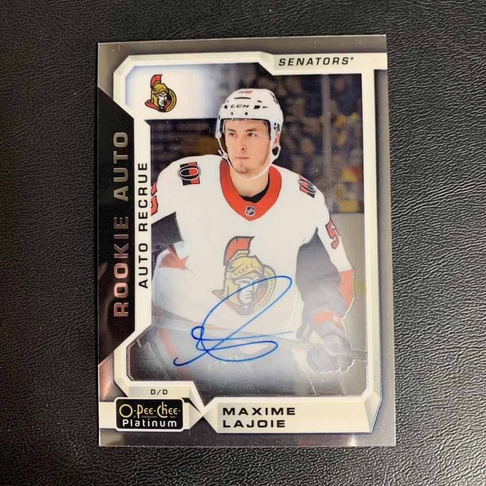 2018-19 O-Pee-Chee Platinum Rookie Autographs #RML Maxime Lajoie RC AUTO - Image 1 of 2