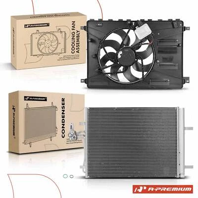 Kit de montaje de condensador de aire acondicionado y ventilador de refrigeración única para Land Rover LR2 2008-2014 Foto 1 de 4