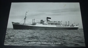Foto real RP postal envío ELLERMAN LINES T.S.M.V CIUDAD DE DURBAN envío - Imagen 1 de 1