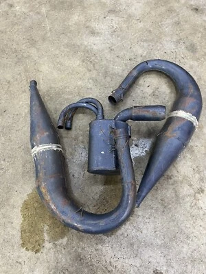 99 00 01 2001 Polaris xc gen 2 RMK 600 SLP twin exhaust pipes aftermarket - Image 1 of 4