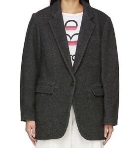 Isabel Marant Etoile Nilinda Black & Gray Blazer Jacket Womens Workwear 42 or 10