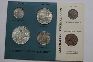 🧭 🇦🇺 AUSTRALIA 1966 MINT SET IN ORIGINAL CARD B75 #233 CP10 - Picture 1 of 4