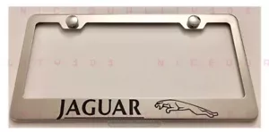 Jaguar Stainless Steel Chrome Finished License Plate Frame Rust Free - Picture 1 of 1