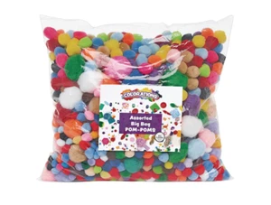 Colorations Pom-Poms - 1 lb. Value Pack Full Color Freshipping - Picture 1 of 6