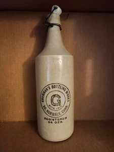 STONEWARE GRUMMAN'S BOTTLING WORKS BOTTLE SOUTH NORWALK CONNECTICUT  - Picture 1 of 12