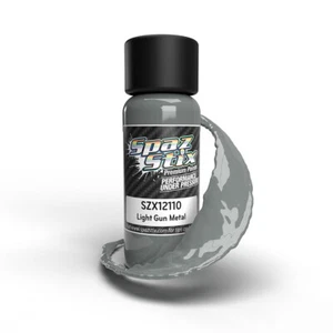 Spaz Stix SZX12110 Light Gun Metal Airbrush Ready Paint, 2oz Bottle - Picture 1 of 1