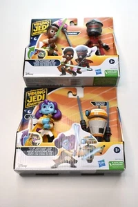 Star Wars Young Jedi Adventures Pop-up Lightsaber Duel Action Figures Set of 2 - Picture 1 of 4