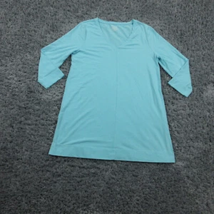Camisa Chicos Mujer 0 Azul Manga Larga Mezcla Pima Cuello en V Camiseta Ultimate - Imagen 1 de 14