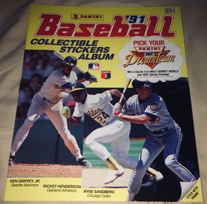 1991 Panini MLB Baseball Sticker Collection Book