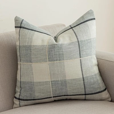 vctops Rustic Lattice 18" x (Pack of 1), Grey White Plaid  - Image 1 of 4