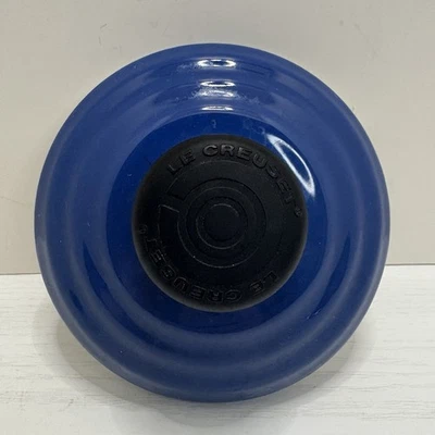 Le Creuset Blue Enamel Teapot Lid – 5” Replacement Top – Authentic France - Image 1 of 4