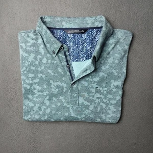 7DIAMONDS Poloshirt Herren XL Grün Camouflage Jacquard Tanzfläche Kurzarm Golf - Bild 1 von 10