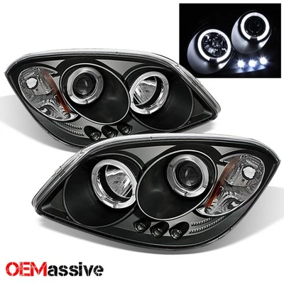 Se adapta a 07-10 G5 05-10 Cobalto 05-06 Pursuit Bisel Negro Halo Proyector Faros Foto 1 de 4